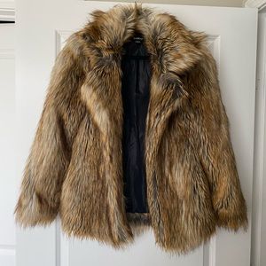 BeBe Faux Fur Coat Size Small